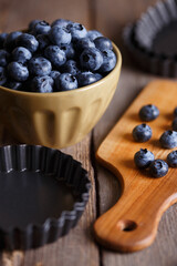 blueberry at the wooden  background