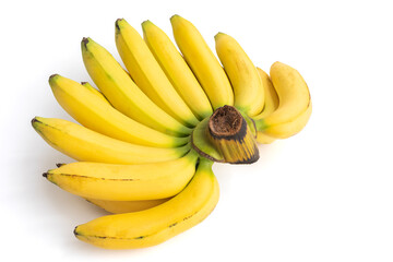 ripe cavendish banana isolated on white included clipping path