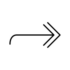 Forward Linear Vector Icon Design