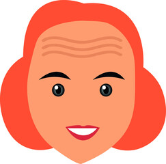 Woman with blue eyes and red hair