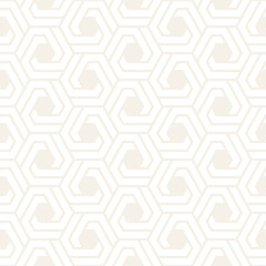 Vector seamless pattern. Repeating geometric elements. Stylish monochrome abstract background design.