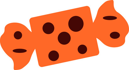 Sweet illustration with orange design. delicious candy for kids