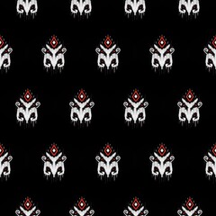 Ikat pattern Ethnic Textile Tribal Aztec fabric geometric mandalas motif native boho bohemian carpet india Asia American African 