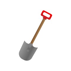 Shovel vector graphic illustration and suitable for illustration of building products, carpentry designs, icons, etc.