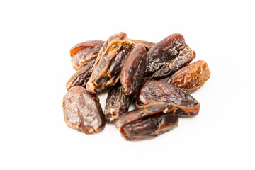 Fresh dates on a white surface. Normal view, Concept healthy and natural food