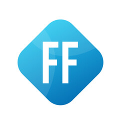 FF Letter Logo Design With Simple style