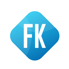 FK Letter Logo Design With Simple style