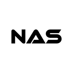 NAS letter logo design with white background in illustrator, vector logo modern alphabet font overlap style. calligraphy designs for logo, Poster, Invitation, etc.