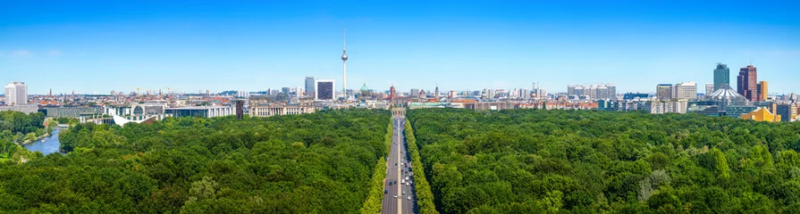 Peel and stick wall murals Berlin panoramic view at the skyline of berlin