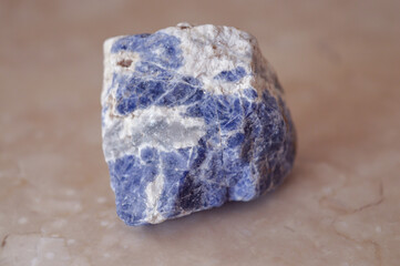 sodalite mineral stone on collection