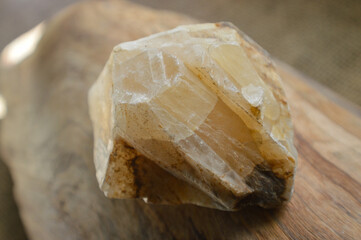calcite mineral stone on collection