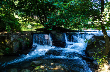Le cascate di Montegelato prima di arrivare a Campagnano lungo la Via Francigena nel Lazio