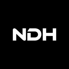 NDH letter logo design with black background in illustrator, vector logo modern alphabet font overlap style. calligraphy designs for logo, Poster, Invitation, etc.