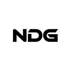 NDG letter logo design with white background in illustrator, vector logo modern alphabet font overlap style. calligraphy designs for logo, Poster, Invitation, etc.