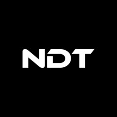 NDT letter logo design with black background in illustrator, vector logo modern alphabet font overlap style. calligraphy designs for logo, Poster, Invitation, etc.