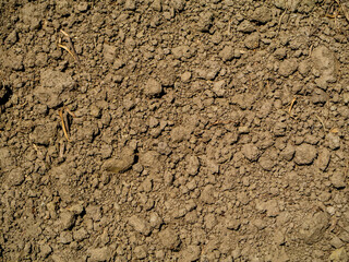 Close up dry soil background.