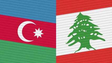 Lebanon and Afghanistan Two Half Flags Together Fabric Texture Illustration