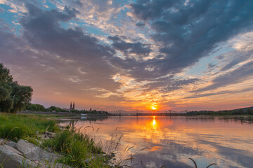 Włocławek o zachodzie. © Tomasz