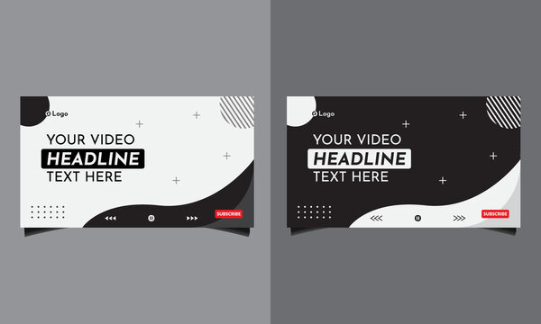 YouTube Video Thumbnail And Digital Marketing Banner Template,  Web Banner For Live Workshop Business Template. Social Media Video Cover.