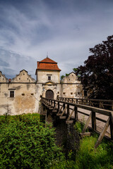 Fototapeta na wymiar Beautiful Svirzh castle in Lviv region, Ukraine