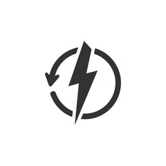 Fast energy, charge vector icon