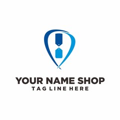 Shop logo vector illustration