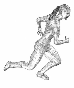 Joggerin | Scribbel - Zeichnung