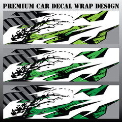 sport car decal wrap design vector