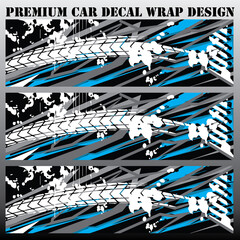 sport car decal wrap design vector