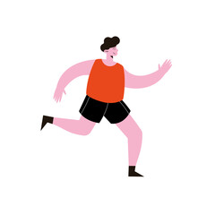 man running character