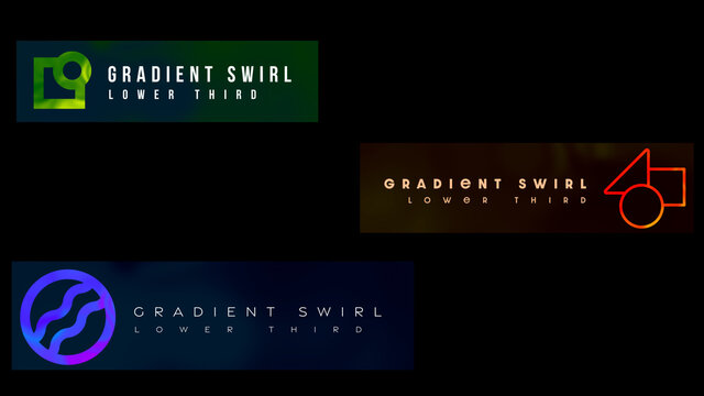 Gradient Swirl Logo Lower Third