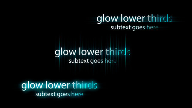 Cool Shine Glowing Lower Thirds