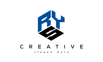 Letter RYS creative logo design vector