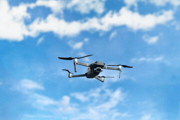 Fototapeta na wymiar drone in sky with focus view