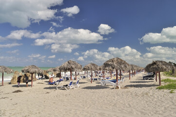Sandy beach in Varadero, Cuba.