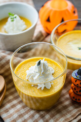 秋の味覚　かぼちゃプリン