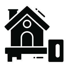 house key trendy icon, flat style isolated on white background. Symbol for your web site design, logo, app, UI.