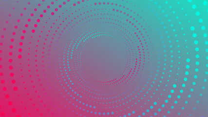 Spiral dots on gradient background. Vector illustration.	