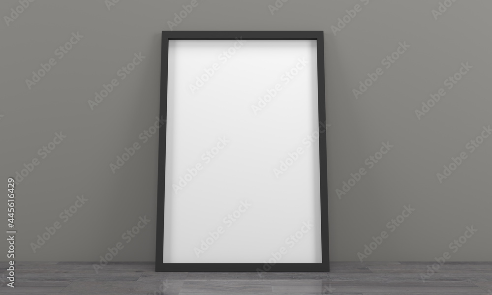 Poster frame with a blank canvas