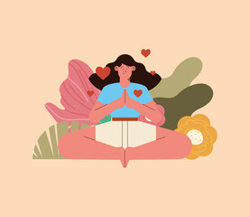 lady practicing yoga