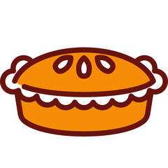 Pie one color icon