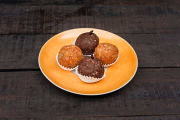 Brazilian vegetarian sweets in individual portions