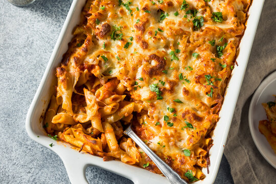 Homemade Chicago Baked Mostaccioli