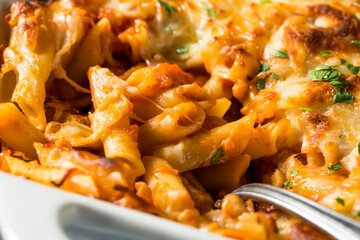 Homemade Chicago Baked Mostaccioli