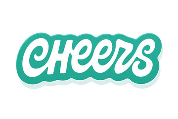 Cheers vector lettering