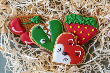 ginger cookies. scenery that can be eaten. A good gift. handmade.
