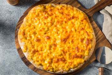 Homemade Macaroni and Cheese Pizza