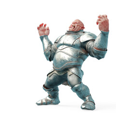 ogre is insane in white background