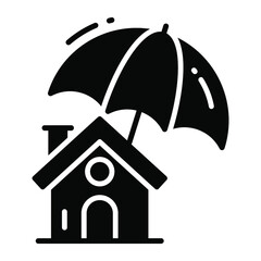 protect house trendy icon, flat style isolated on white background. Symbol for your web site design, logo, app, UI.