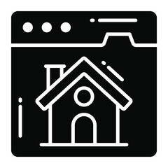property web trendy icon, flat style isolated on white background. Symbol for your web site design, logo, app, UI.